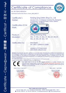 CE Certificate for WEBBING SLING