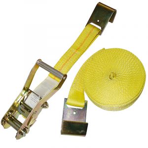ratchet tie down strap with flat hook